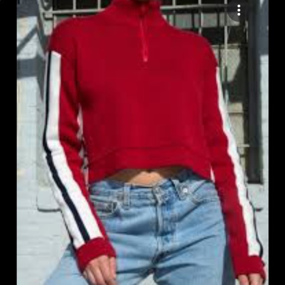 Brandy Melville red thick cropped sweater